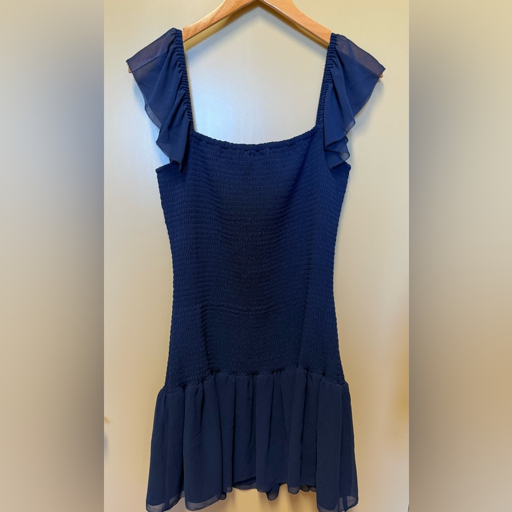 Aritzia Wilfred “Eldorado” Mini Dress, Navy, Size L